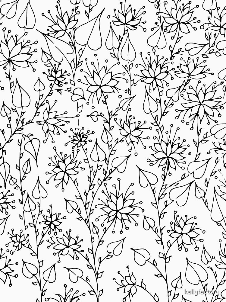 Floral line art by kallyfactory