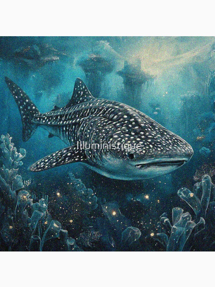 Whale Shark Art – Cute Aesthetic Ocean Design | Marine Life Sea Animal Gift by Illuministique