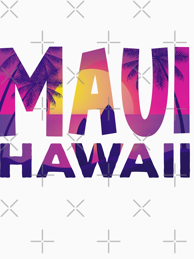 Maui Hawaii Aloha Hawaiian Islands, Surf Tropical by Crazy Trendy Designs