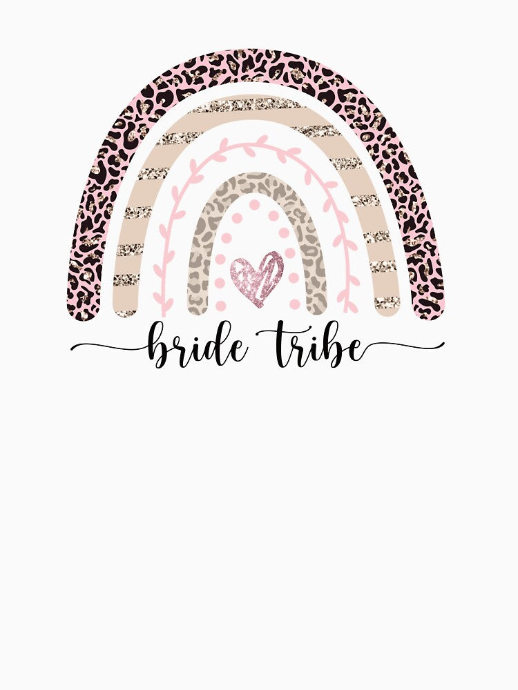 Boho Rainbow Pink Leopard Team Bride by EbnerPrints