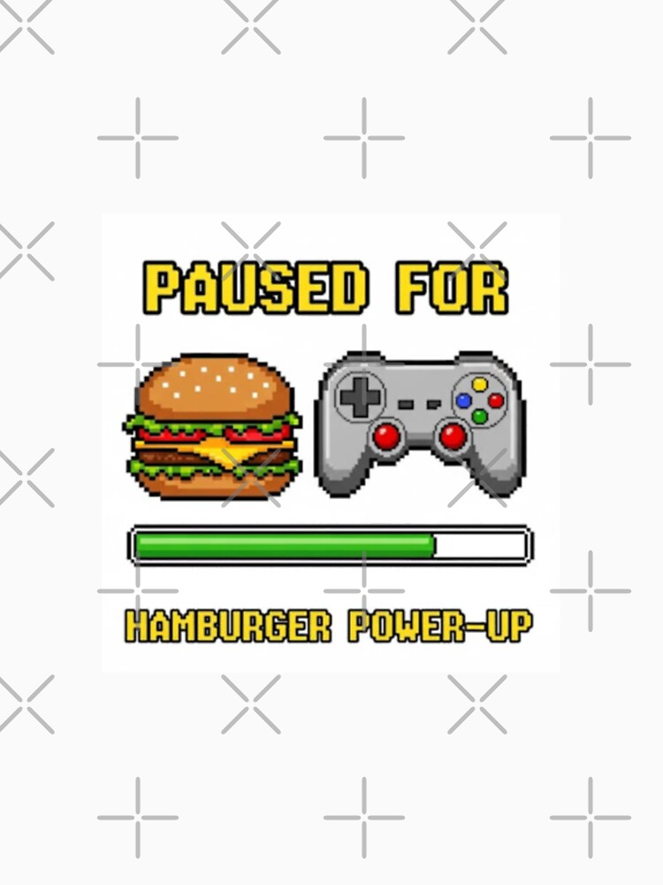 Hamburger Pixel art retro gaming gamer 8 bit level up food funny prank weird foodie lover by CheeseBlueprint