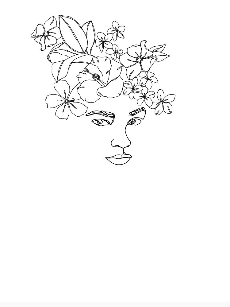Face with floral crown illustration - Selena by TheColourStudy