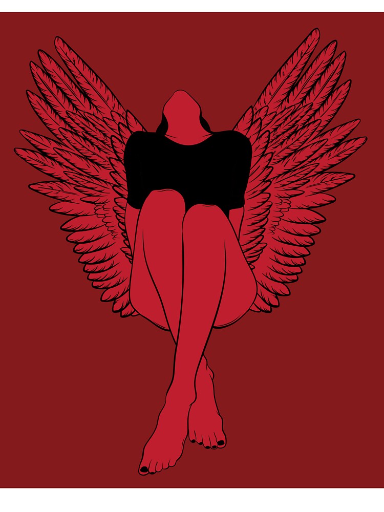 I Am Angel With Beautiful Wings | Perfect For Your Goth, Wiccan, Alternative Friends by LemonDemonzzz
