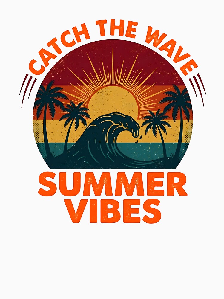 Catch The Wave Summer Vibes Vintage Sunset Beach by Byte-shirt