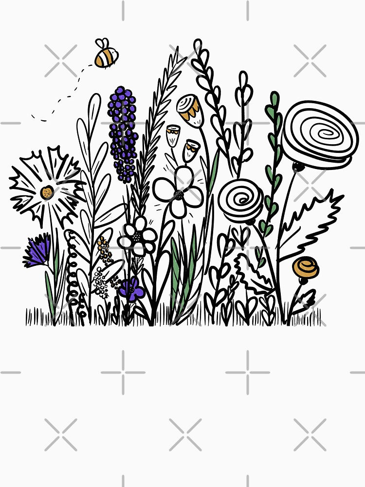 Dreamy Colorful Wildflower Garden by AlmostArcticDesigns