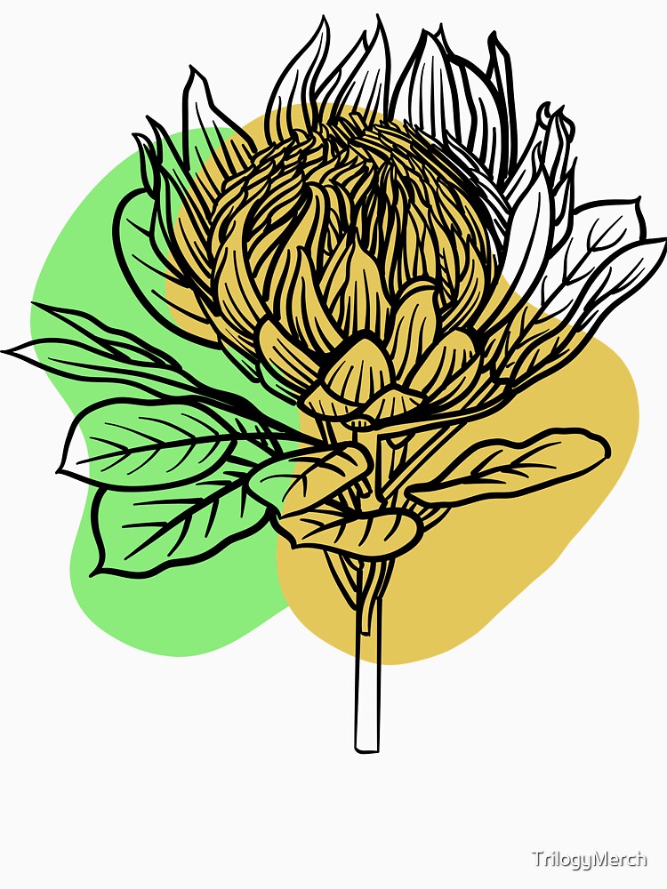 Nature Flower Botany Line Art by TrilogyMerch