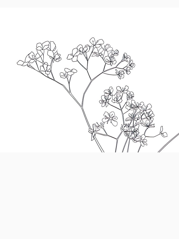 Minimalist Line - Baby's Breath by KootenayDesigns