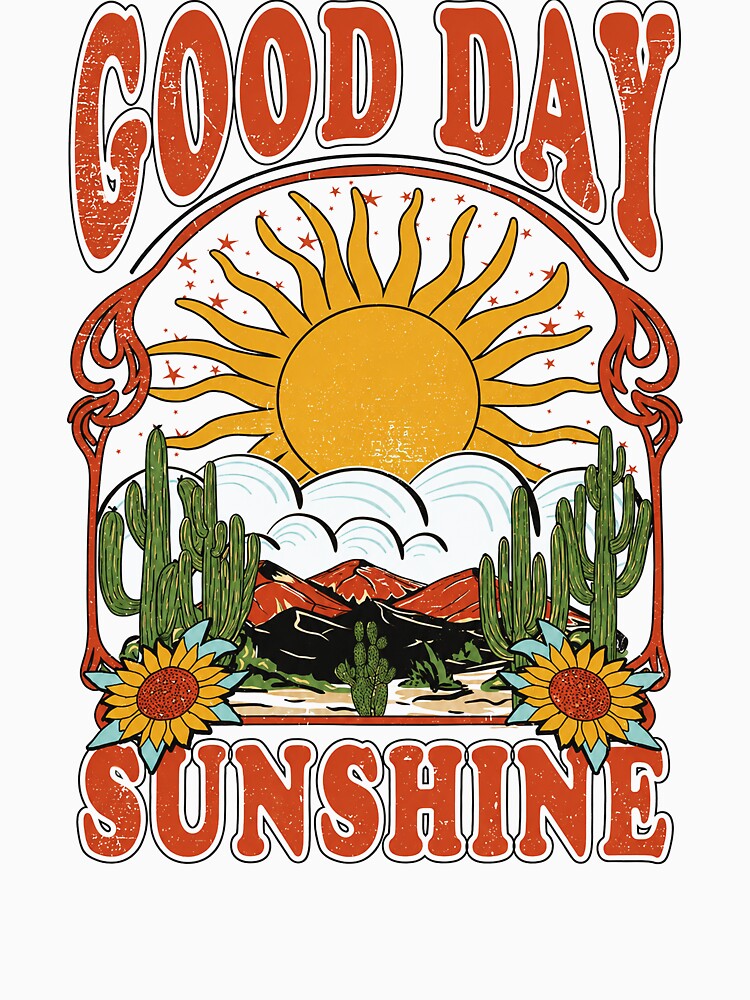 Good Day Sunshine Retro Desert Landscape Design by tisonhugeszx
