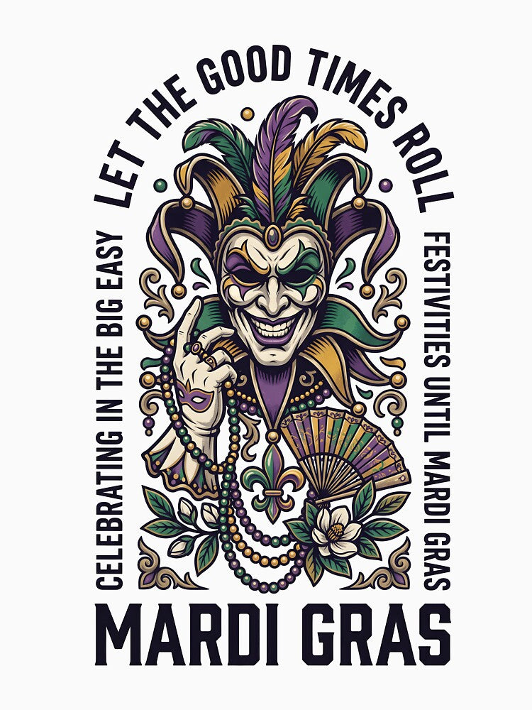 Mardi Gras Jester Let the Good Times Roll by castillomiami