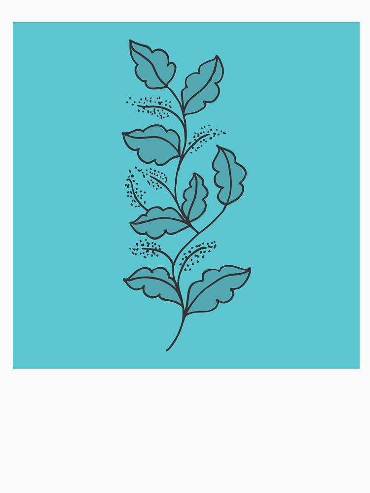 Elegant Blue Leaves on Bright Background by luoyinurazi