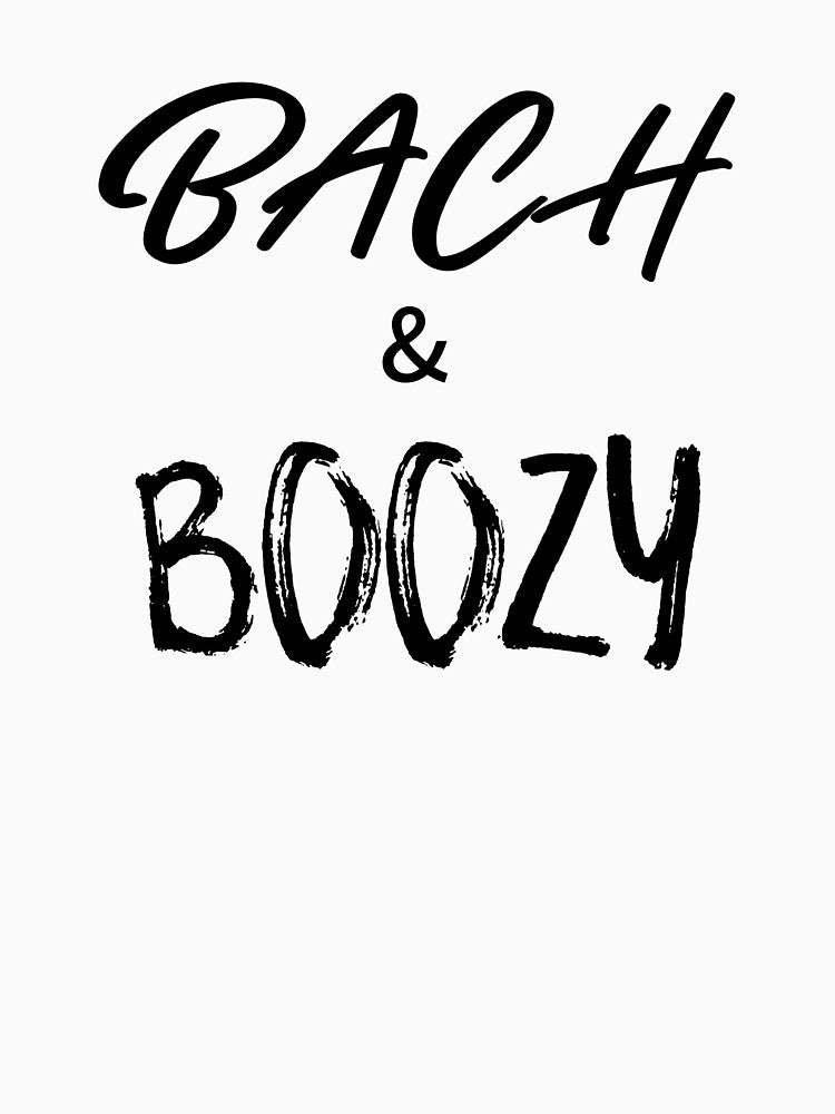 Bach And Boozy (black) by Allyoudois