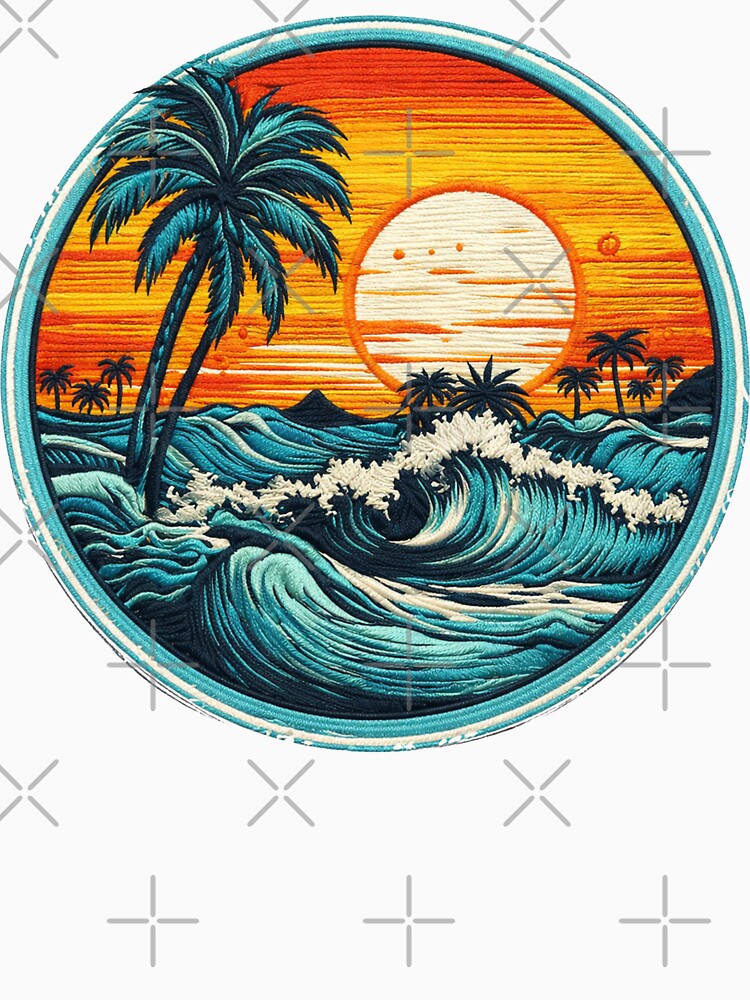 Summer Tropical Sunset Wave Retro Surf Paradise Summer vibes by will freed18