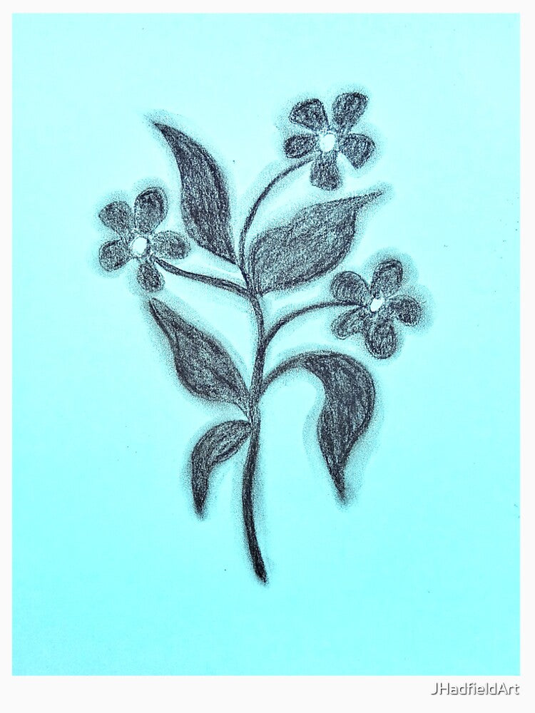 Simple Botanical Flower Drawing by JHadfieldArt