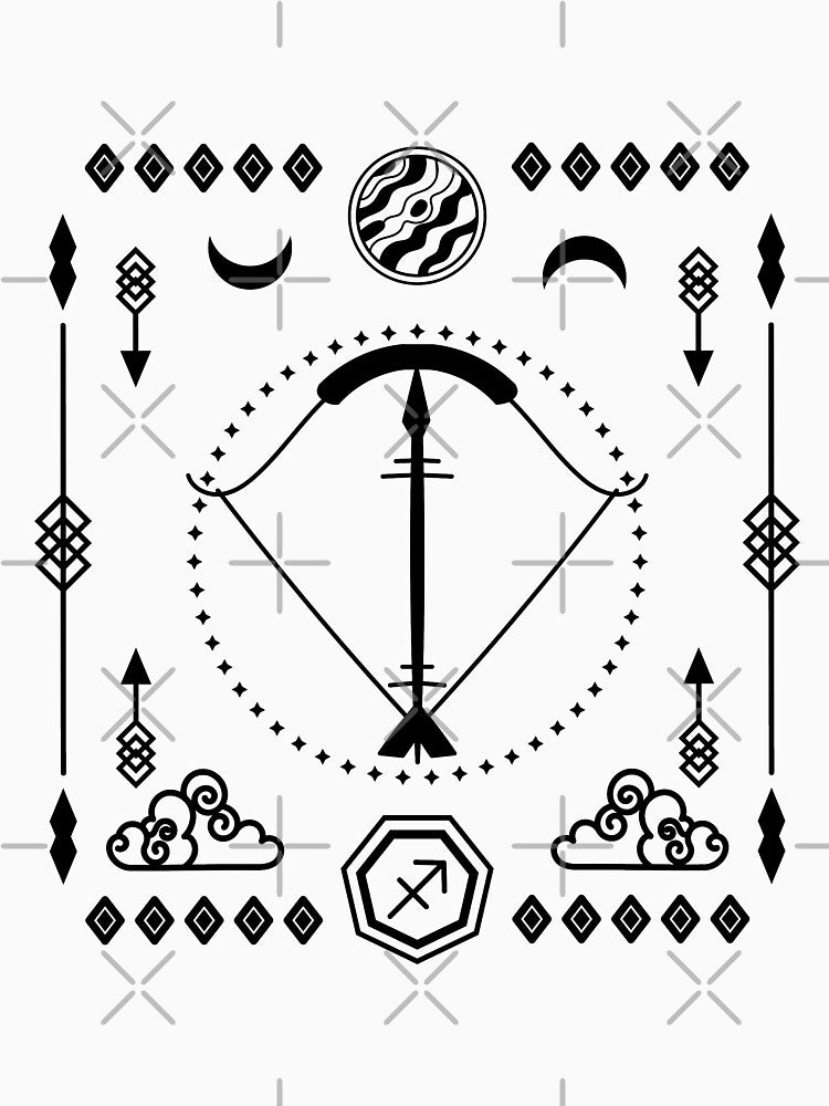Sagittarius Star Sign in Black by CrystalCrush