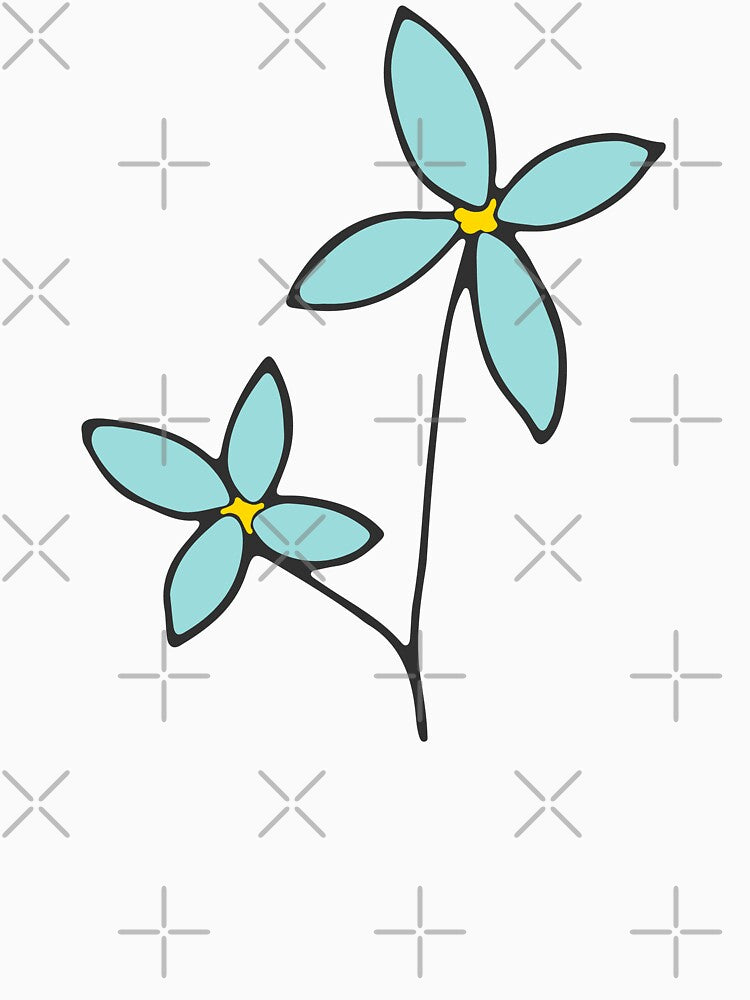A small blue flower bouquet pattern. by KookArt