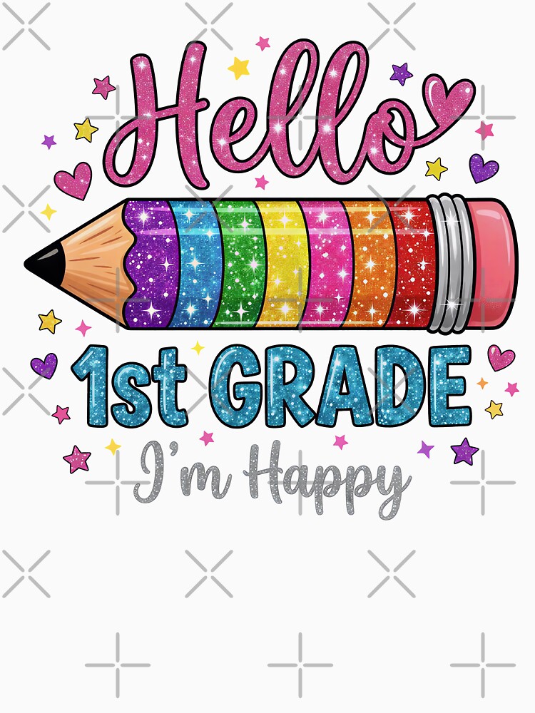 Hello ,Back to School  Funny First Day of School Outfit Gift for Girls Kids by gear-posters