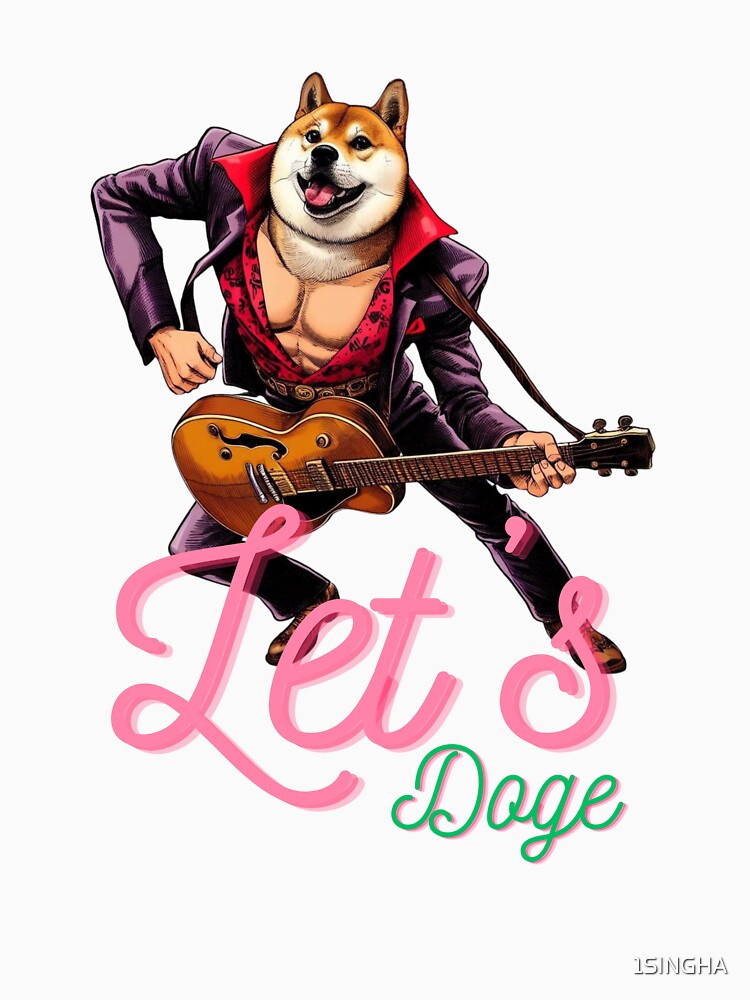 Let's Rock with Doge coin,Doge coin meme,shiba inu,manga meme,Doge coin by 1SINGHA