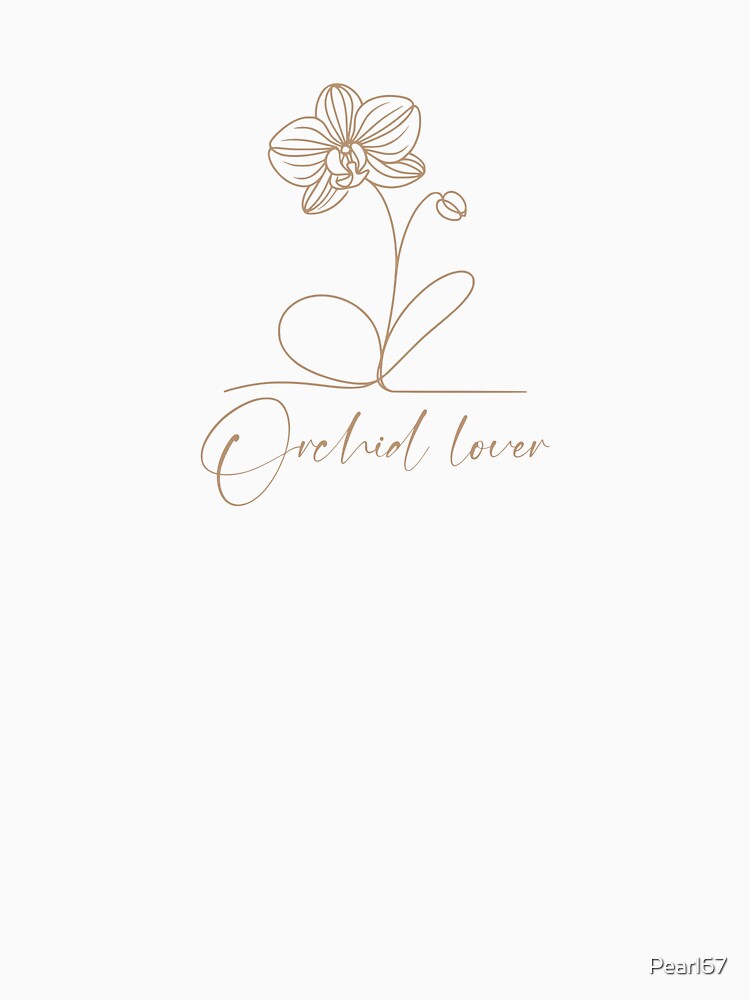 Minimalist orchid one line art for plant lovers by Pearl67