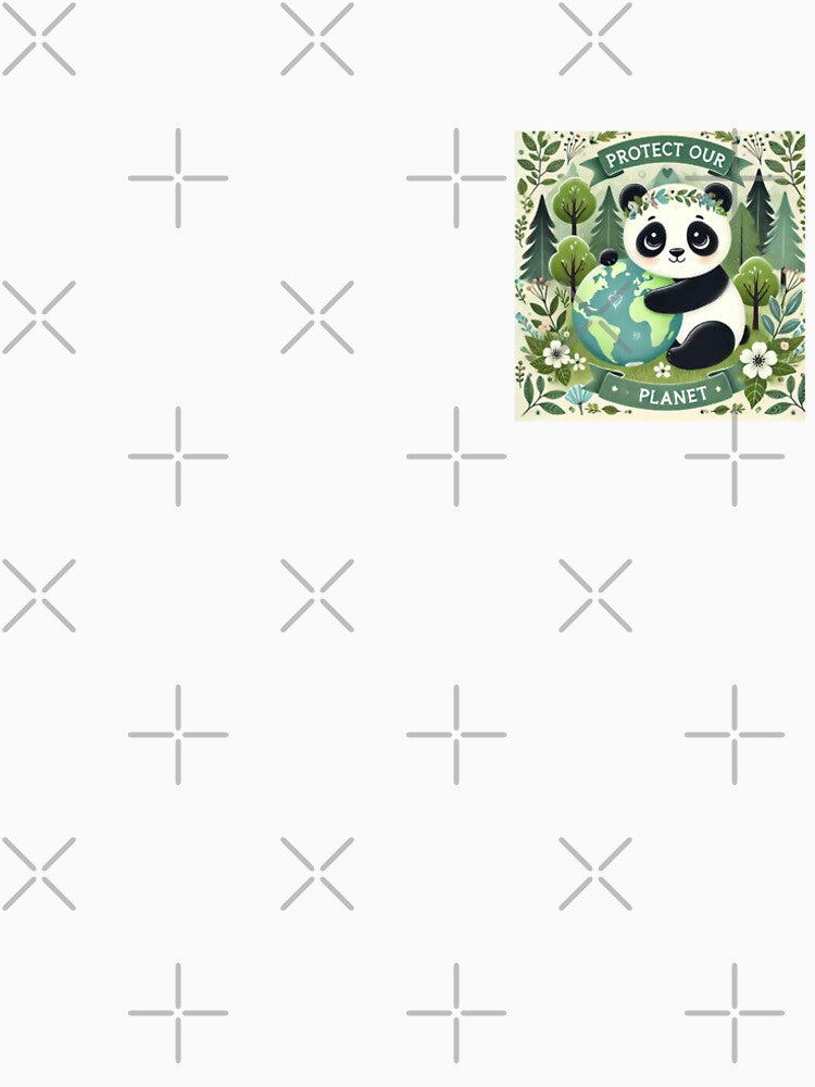 Protect Our Planet - Cute Eco-Friendly Panda Illustration by ANIARTONLINE