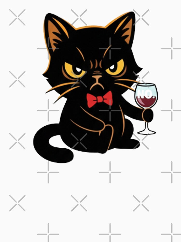 Sassy Black Cat Coffee Shirt by Amevvoo
