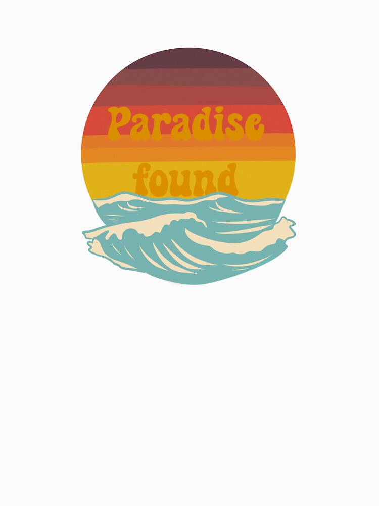 Paradise Found Retro Sunset Wave Design by CharmingArt23
