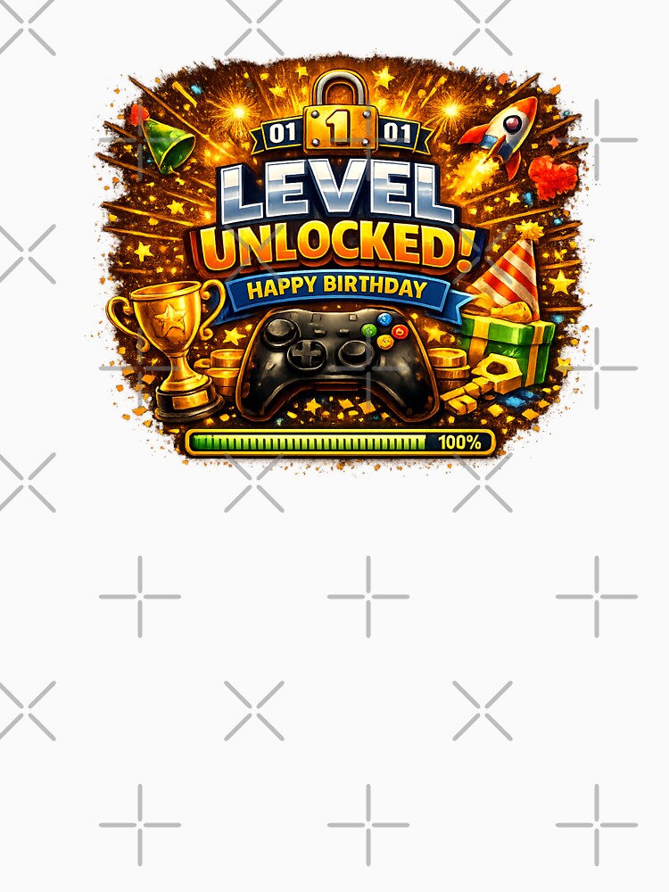 Level Unlocked Gamer Birthday Party Design by CLOUTKULT