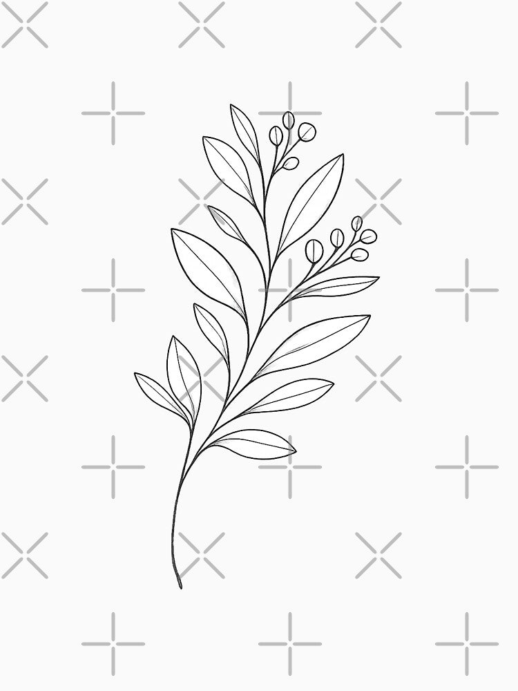 Minimal Botanical Line Art Plant by Fernova