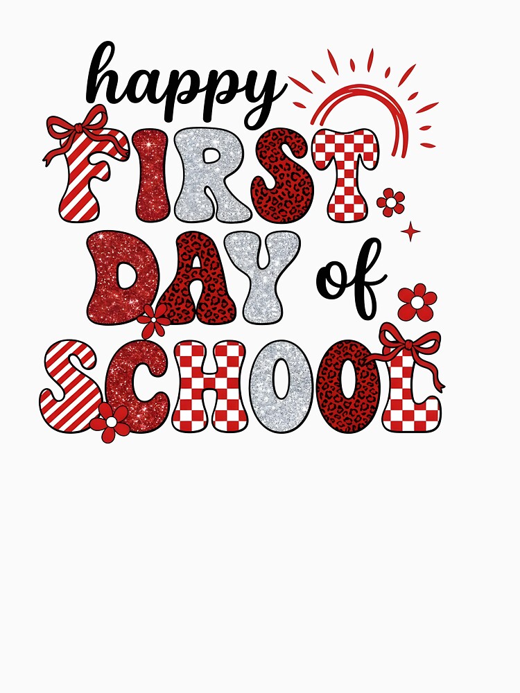Retro First Day Of School Kids Cute Teacher by KroghDs
