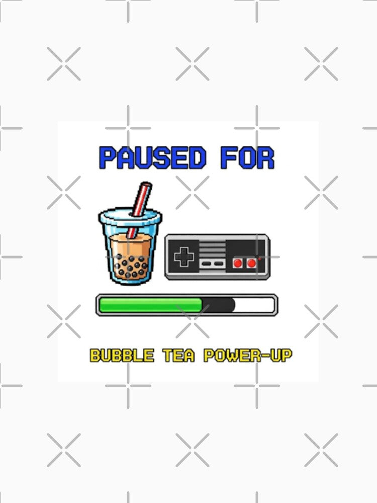 Bubble tea Pixel art retro gaming gamer 8 bit level up food funny prank weird foodie lover by CheeseBlueprint