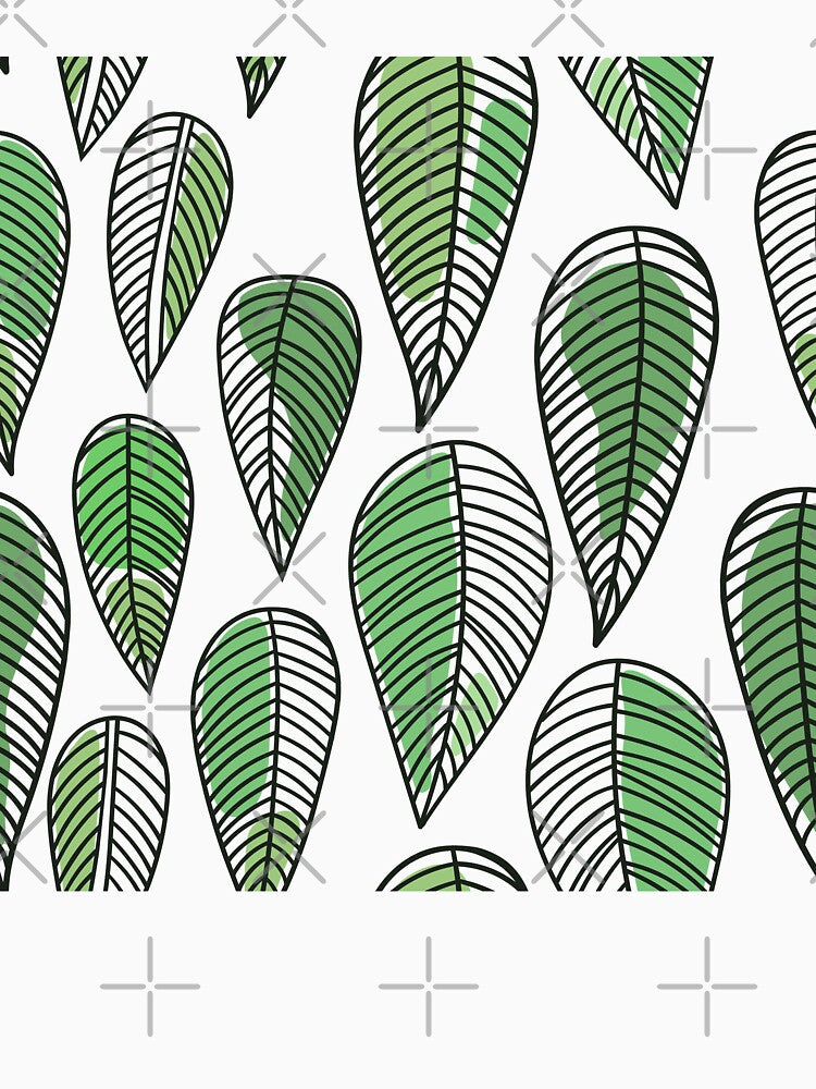 Doodle leaf seamless pattern by Eridanka