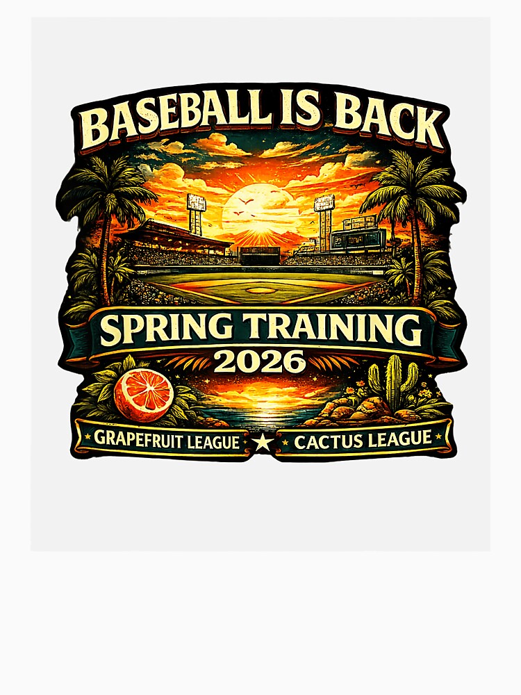 Baseball Is Back Spring Training 2026 Retro Sunset by miaa-artistshop