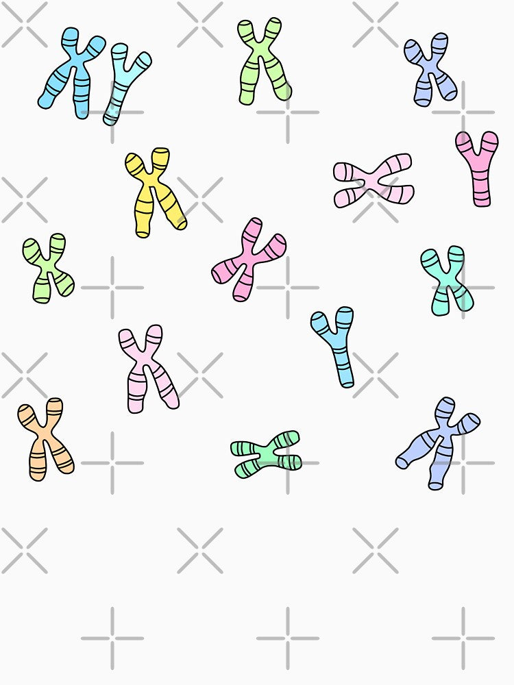 Hand Drawn Chromosomes Pastel by SofiaSava01