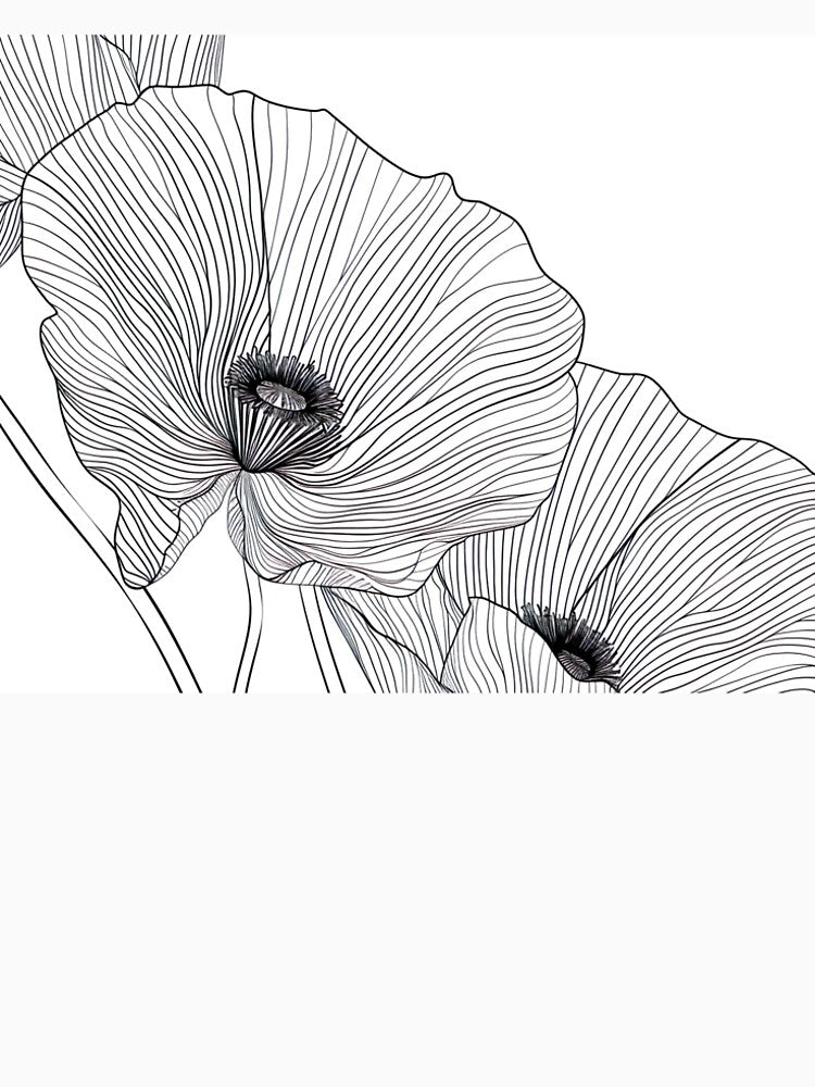 Minimalist Line - Poppy by KootenayDesigns