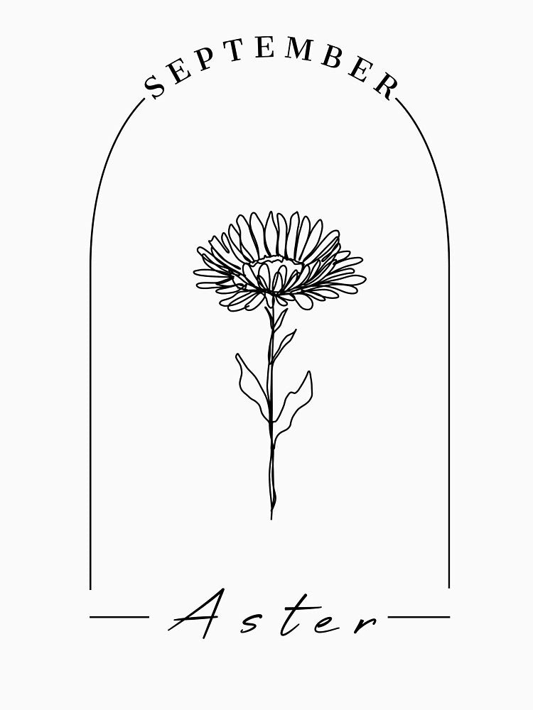 Aster - September Birth Flower by MinmalistValley
