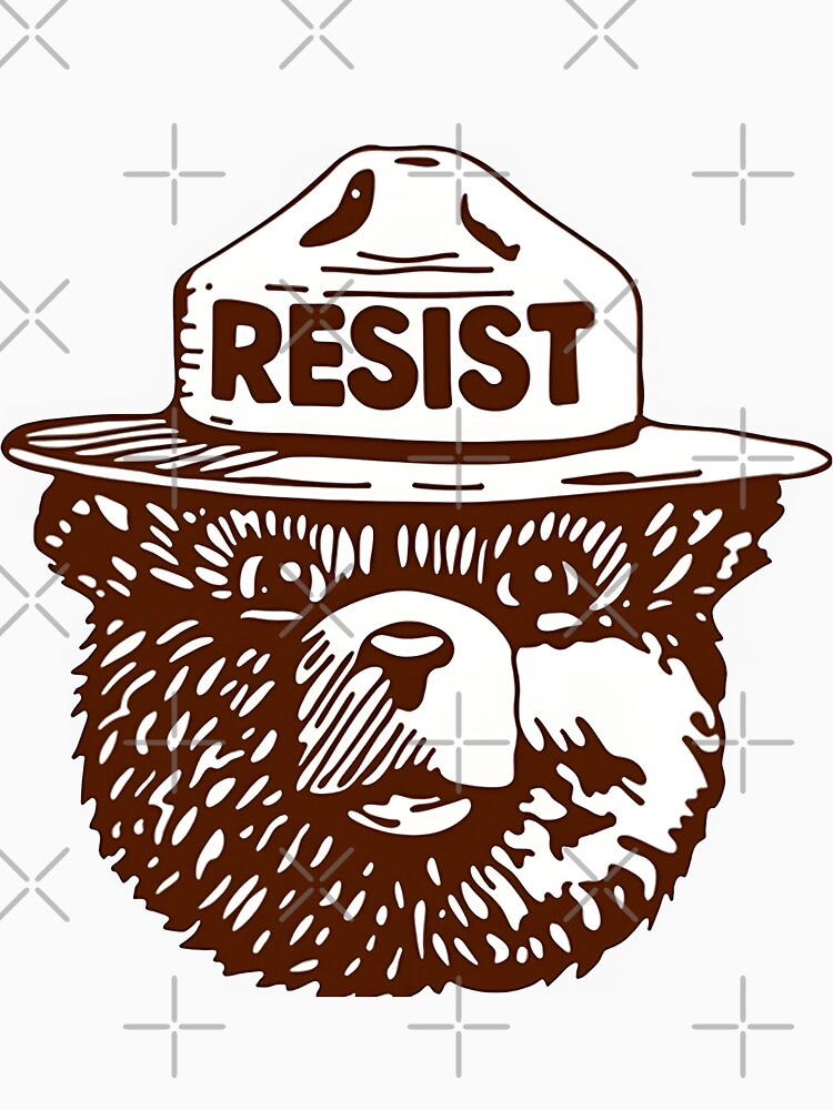 Protect our national parks - resist smokey the bear public lands vintage look by SimsimahLaughs