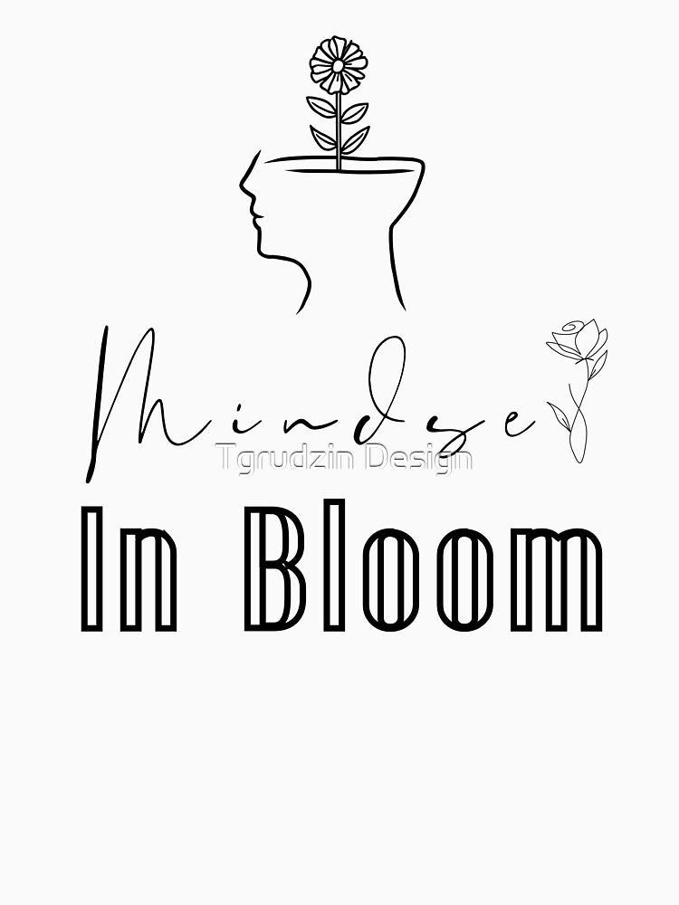 “Mindset in Bloom Minimalist Line Portrait Art” by Tgrudzin Design