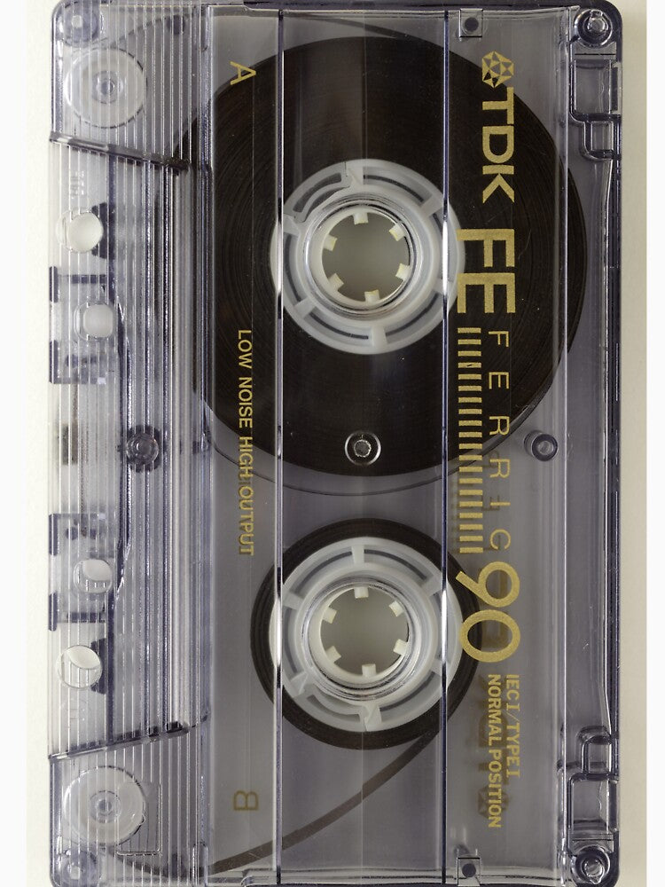 Cassette Tape Mix Tape Retro Graphic Clear Black by socialarmour