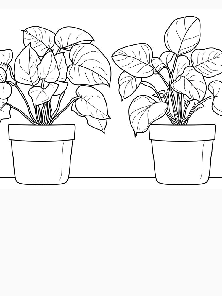 Minimalist Line - Couple of Plants by KootenayDesigns