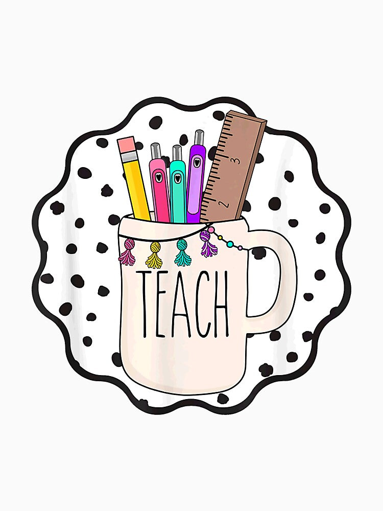 Back To School Teacher Supplies Teach Cup Gift Teaching Mug by MckinneAshanti