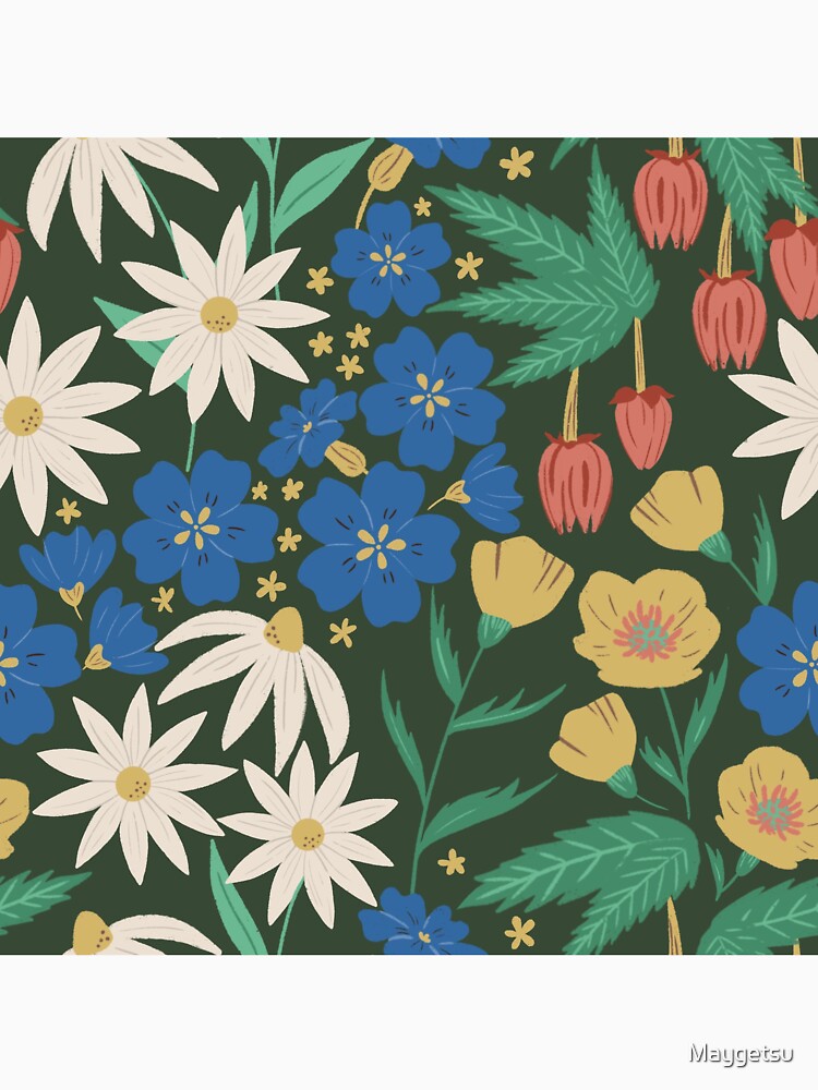 Flower Garden on green by Maygetsu