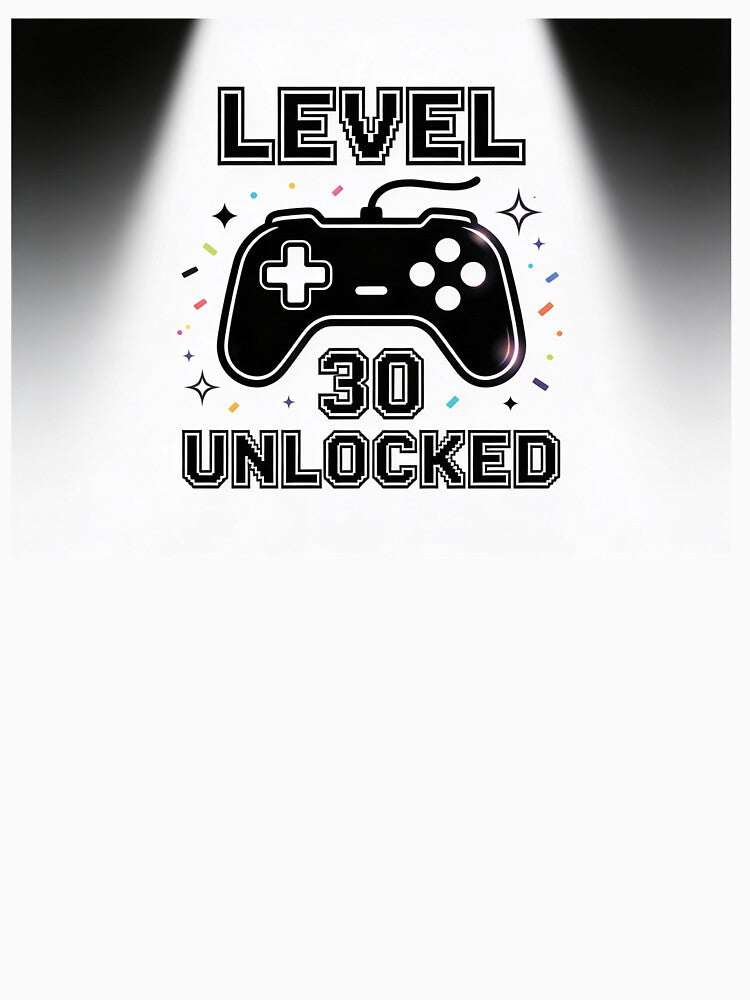 Level 30 Unlocked – Gamer Birthday Design by DesignPro4y
