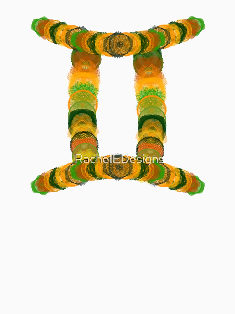 Spirograph Gemini Zodiac Horoscope Symbol by RachelEDesigns