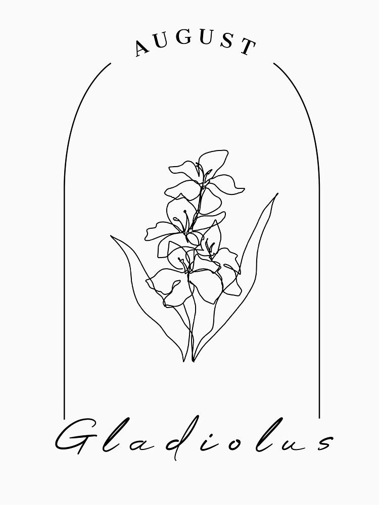 Gladiolus - August Birth Flower by MinmalistValley