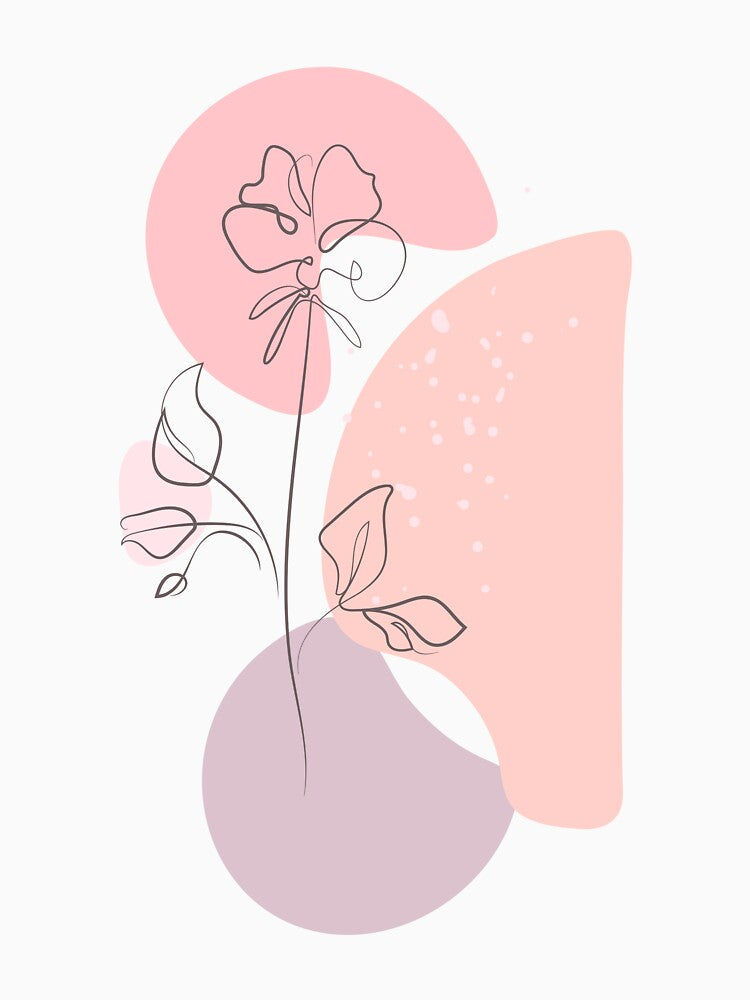 Pink Rose minimalist botanical line art - 2/3 by Ladies-Boutique