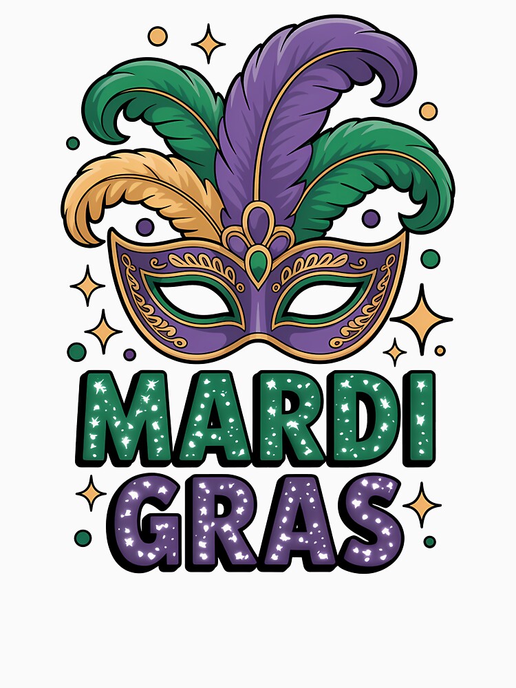 Mardi Gras Fat Tuesday Carnival Graphic Mardi Gras Outfit Gifts Holiday by LiviuGligoros