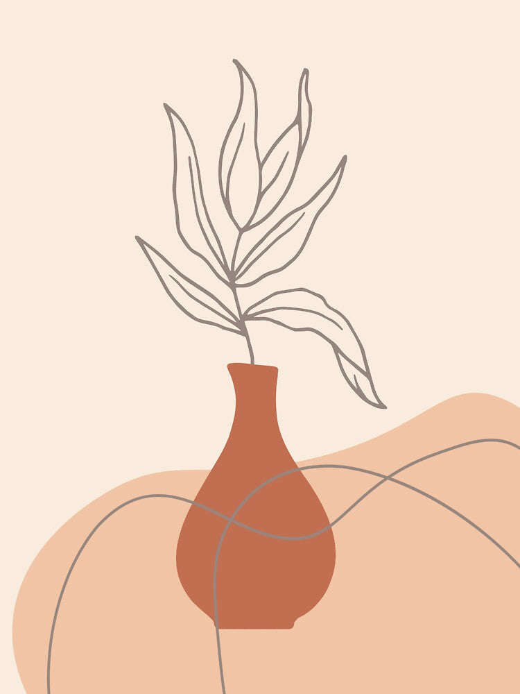 Minimal Line Art Plant by Wheimay
