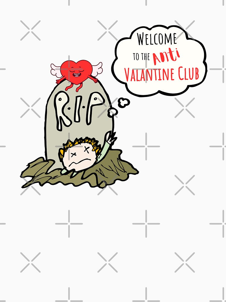 Welcome to the Anti Valentine Club Funny Dark Humor Valentine Illustration by ChathuStrokes