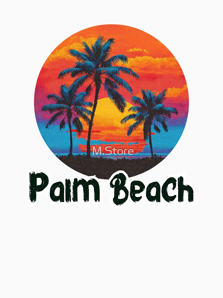 Retro Palm Beach Vintage Sunset by M.Store