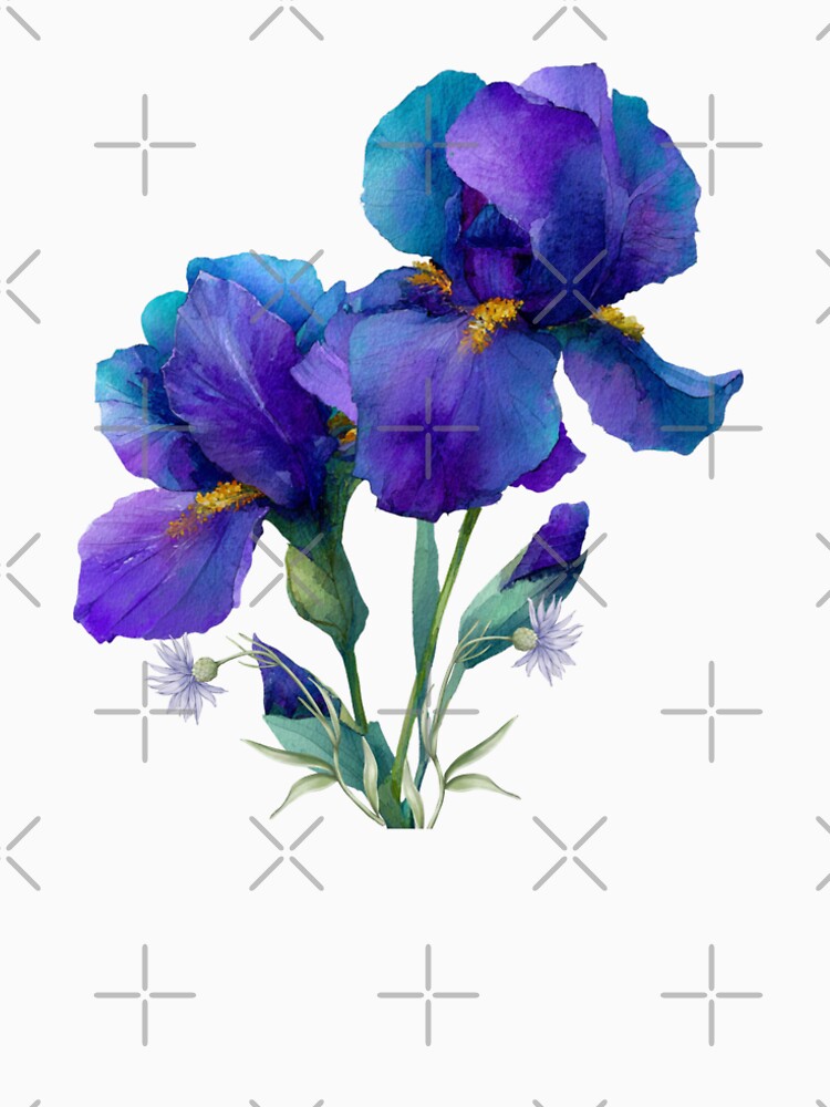 One Line Iris Flower – Minimal Botanical Line Art by Eman4design