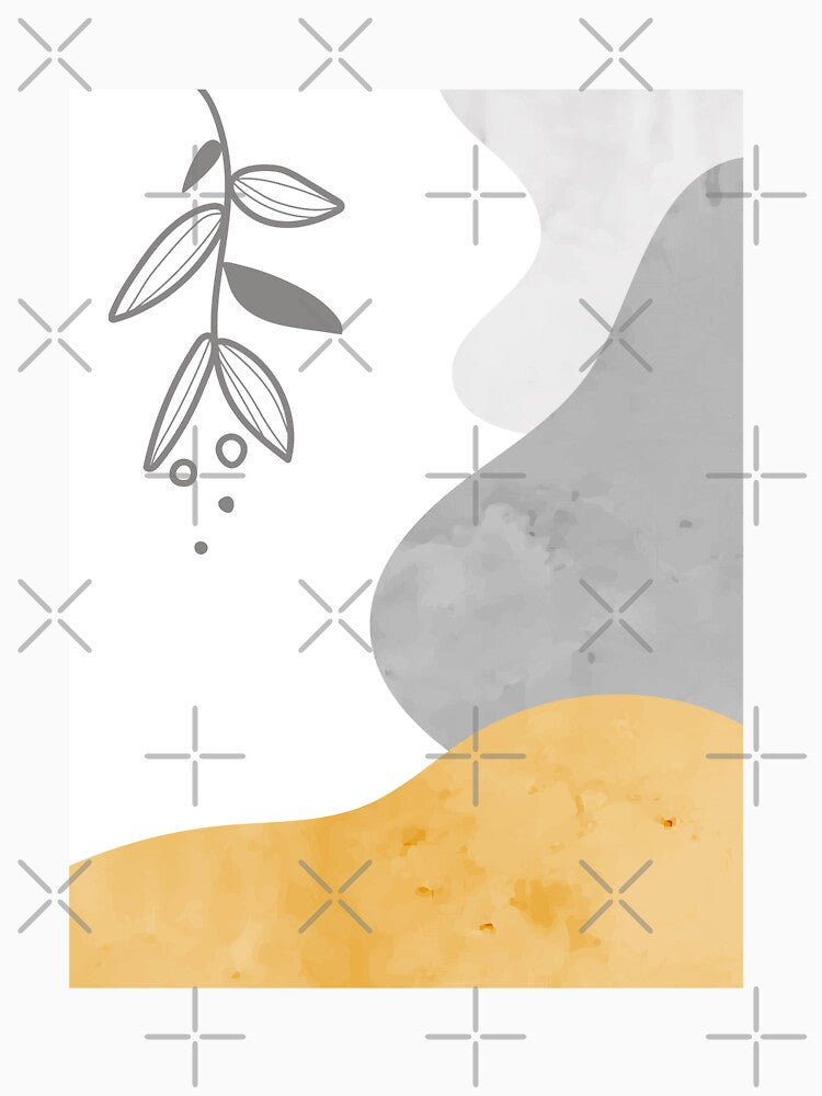 Leaf line Print Scandi Wall Art, Flower line art by SerenaMinimal